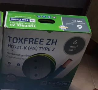 Rollo de cable Top Cable TOXFREE ZH 6mm²