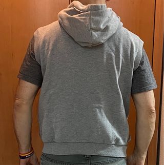 Chaleco Sudadera Gris con Capucha