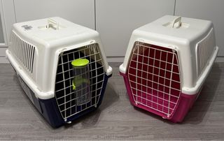 Trasportini per animali domestici blu e rosa