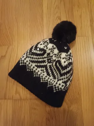 Gorro Bijou Brigitte negro y blanco