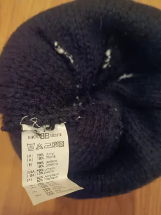 Gorro Bijou Brigitte negro y blanco