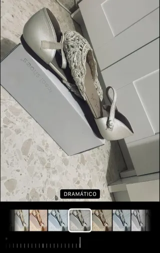 Zapatillas de vestir plateadas para niña