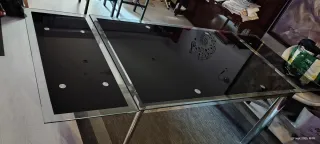 Mesa de cristal extensible