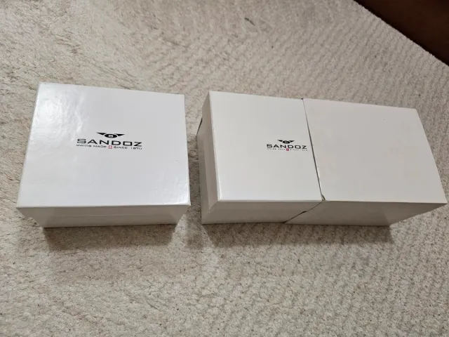 Lote 2 Cajas Reloj Sandoz ,nuevas.