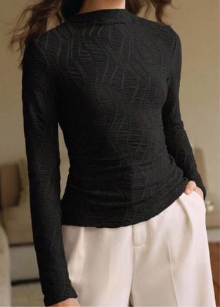 Jersey negro manga larga