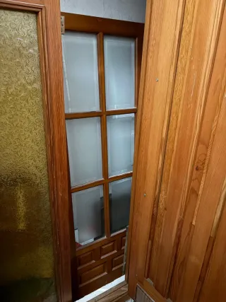Puerta de madera con cristal 202x73,5