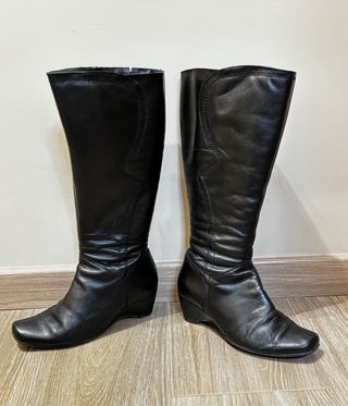 Botas de piel ancho especial