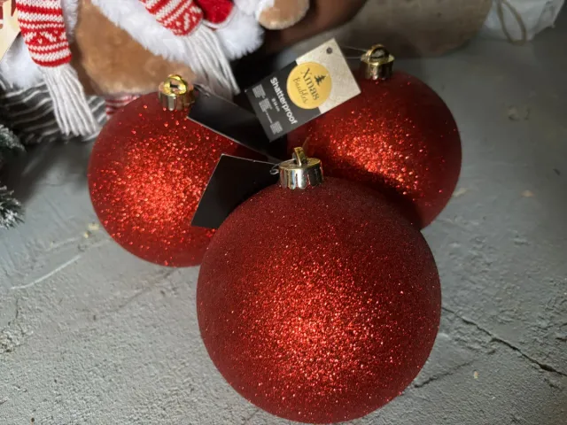 Bolas de Navidad Rojas Brillantes