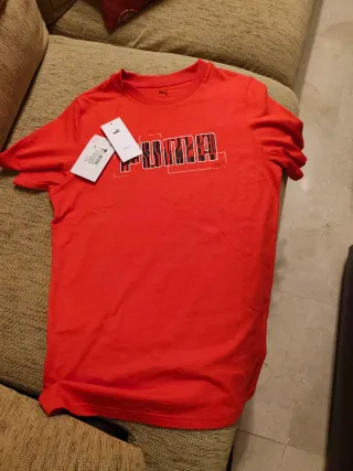 Camiseta Puma Niño XL Roja