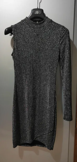 Vestito Tally Weijl glitter nero/argento