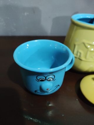 Set 8 pezzi tazze e barattoli