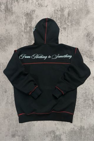 Felpa Hoodrich con cappuccio nera e rossa