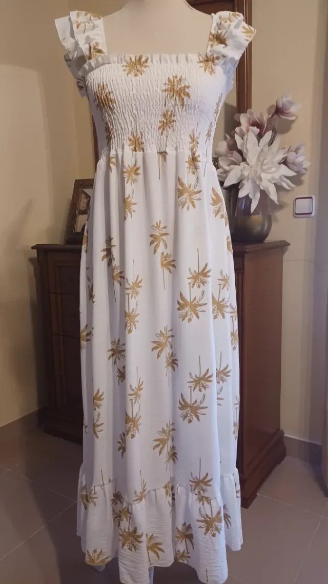 Vestido Verano Palmeras Talla Única