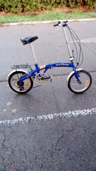 Bicicleta Plegable Azul aro 16