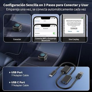 Adaptador CarPlay Inalambrico para iPhone iOS & An
