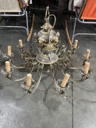 Lámpara de techo de cobre antigua