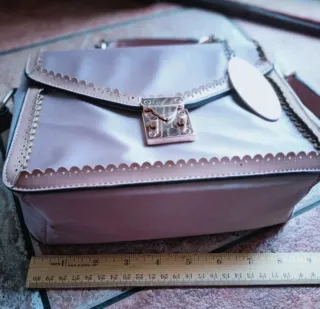 Borsa tracolla raso Kling rosa antico