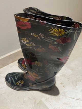 Botas de agua con estampado floral