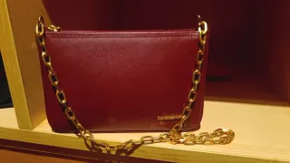 Bolso Paolo de Signe Piel Roja Cadena Dorada