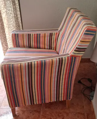 Sillón Ikea rayas de colores