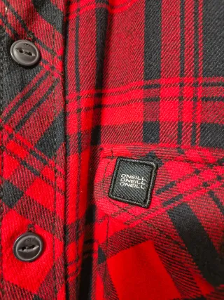Camisa O'Neill cuadros rojo y negro
