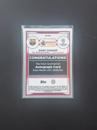 Marc Casadó Rookie auto FC Barcelona Merlin 22-23