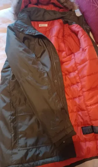 Parka h&m ,caqui con capucha