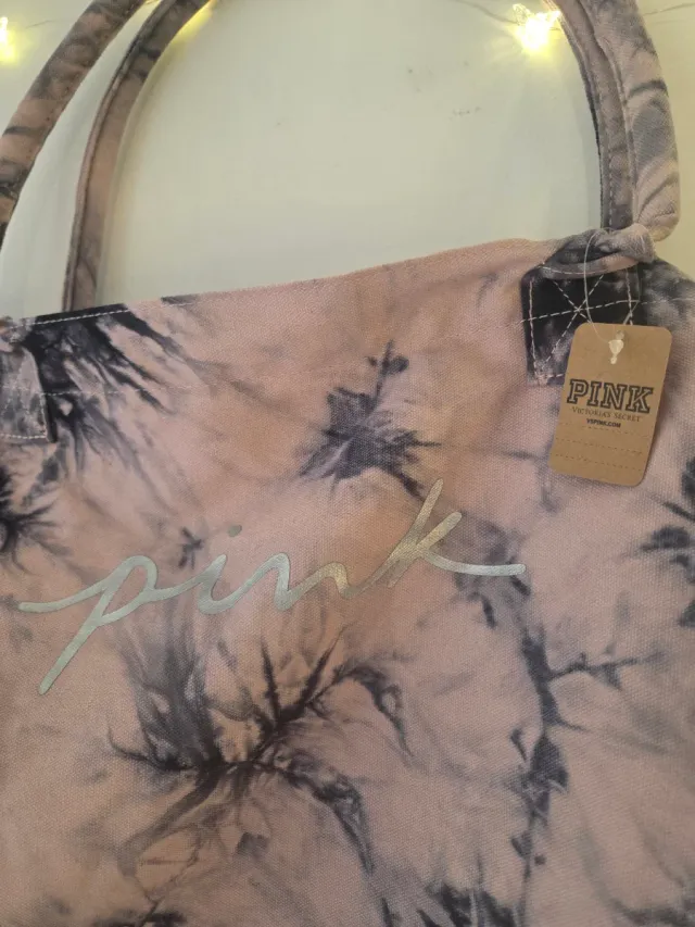 Bolso Victoria's Secret Tie-Dye Rosa y Negro.Nuevo