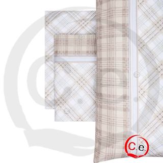 Set Lenzuola Fantasia a Quadri Blu