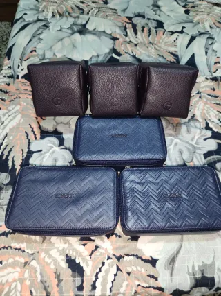 Lote 6 Neceser Lujo Azul y Marrón