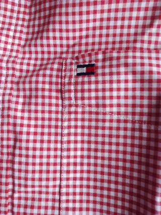 Camisa Tommy Hilfiger cuadros roja Talla S