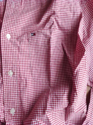 Camisa Tommy Hilfiger cuadros roja Talla S