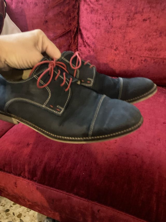 Zapatos de vestir hombre azul y rojo talla 40