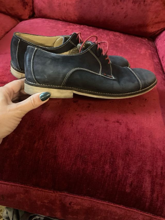Zapatos de vestir hombre azul y rojo talla 40