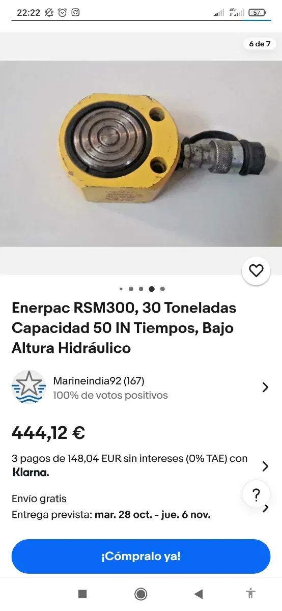 Cilindro Hidráulico Enerpac RSM300