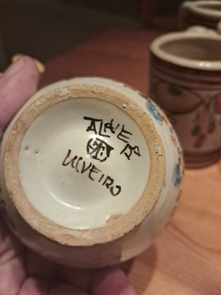 Pareja botijos cerámica Talavera antiguos