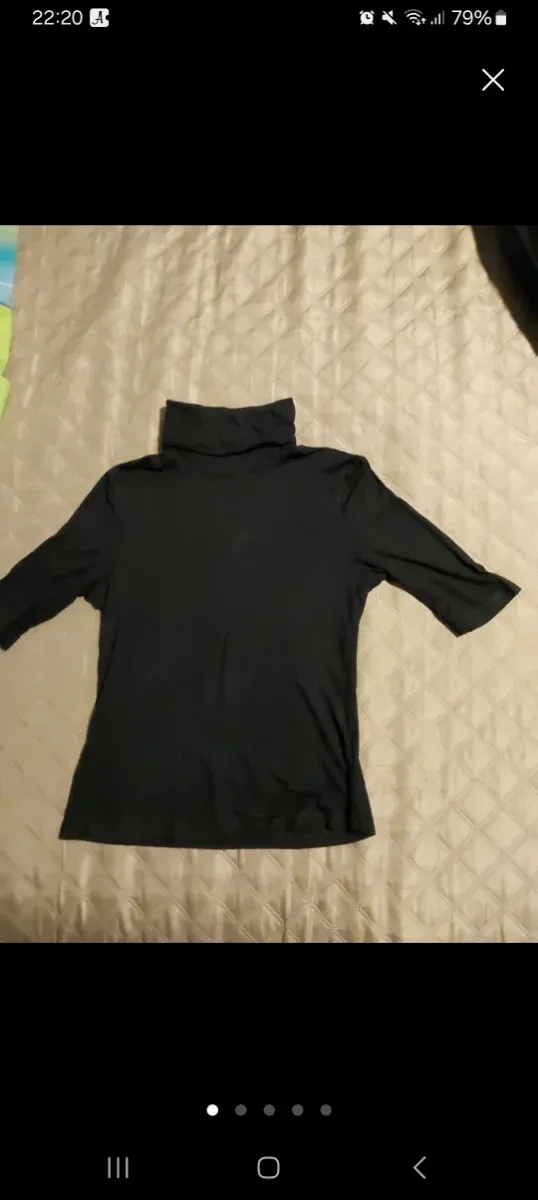 Camiseta/top de cuello alto