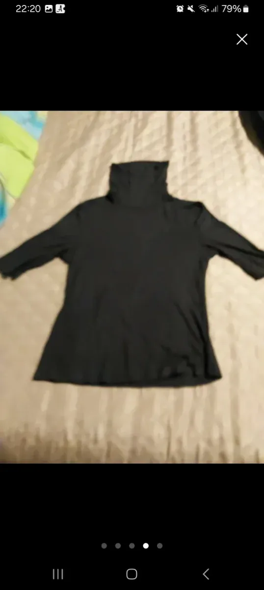 Camiseta/top de cuello alto