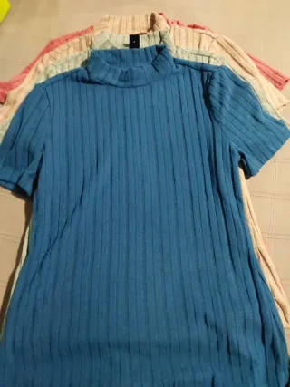 Camiseta/top de cuello alto