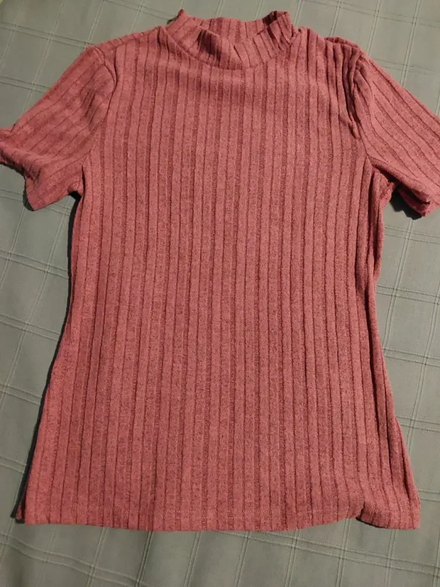 Camiseta/top de cuello alto