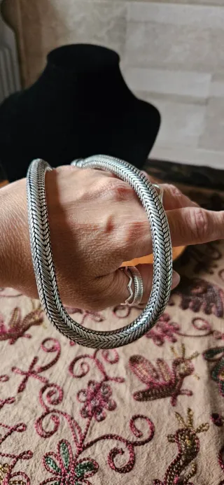 Collana snake in argento