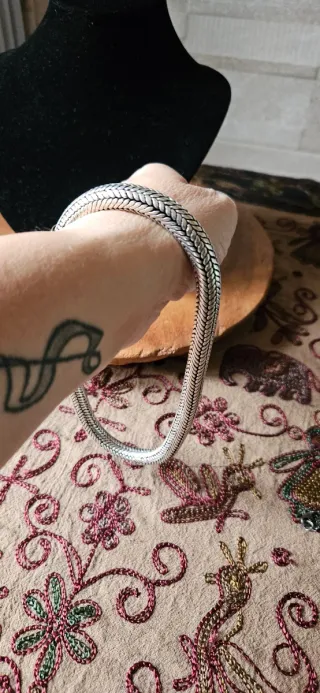 Collana snake in argento