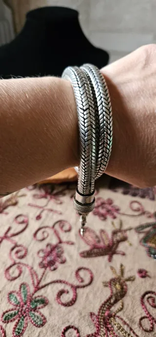 Collana snake in argento