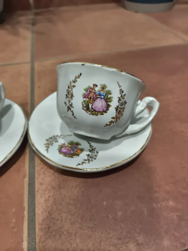 Juego Tazas La Cartuja Porcelana