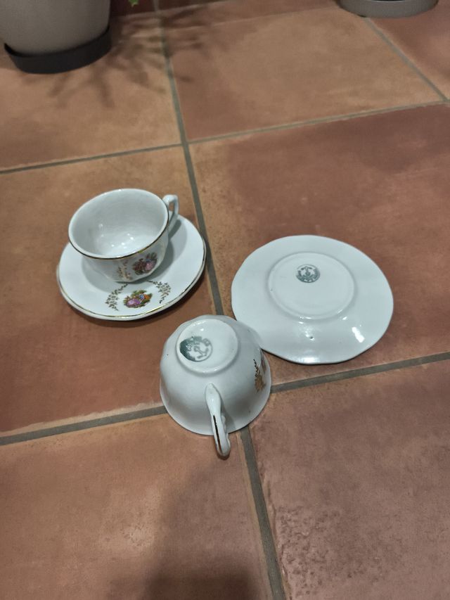 Juego Tazas La Cartuja Porcelana