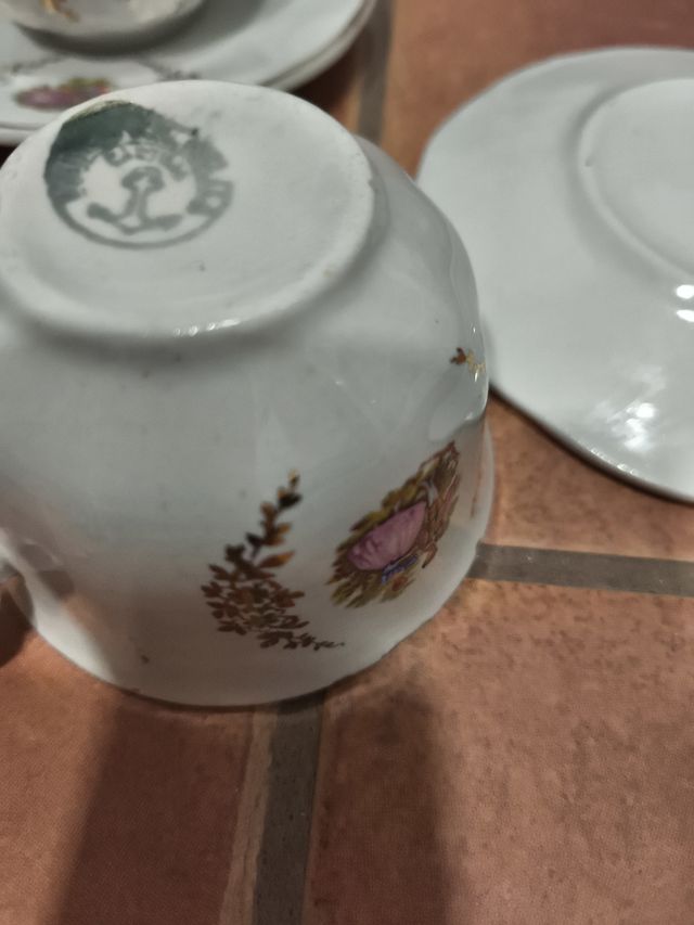 Juego Tazas La Cartuja Porcelana