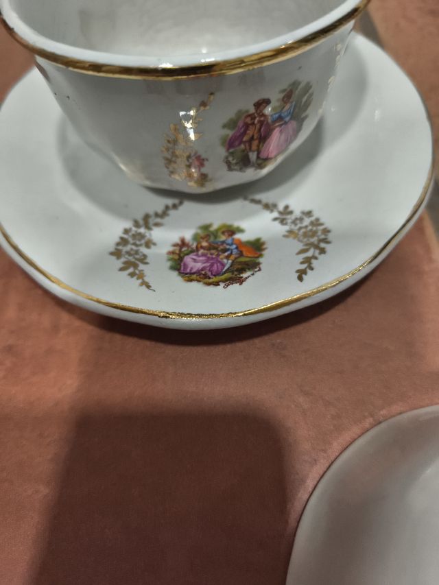 Juego Tazas La Cartuja Porcelana