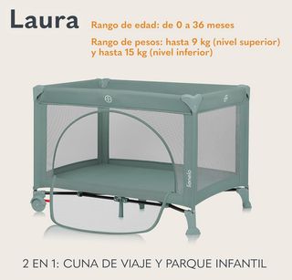 Cuna de Viaje Lionelo Laura 2 en 1