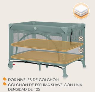 Cuna de Viaje Lionelo Laura 2 en 1