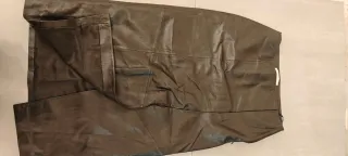 Falda Scalper Piel Negra Larga Ajustada Talla S